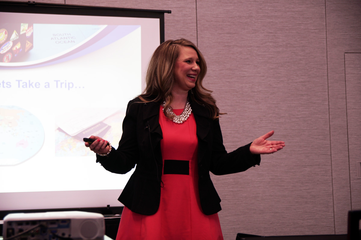 Speaker doing her presentation